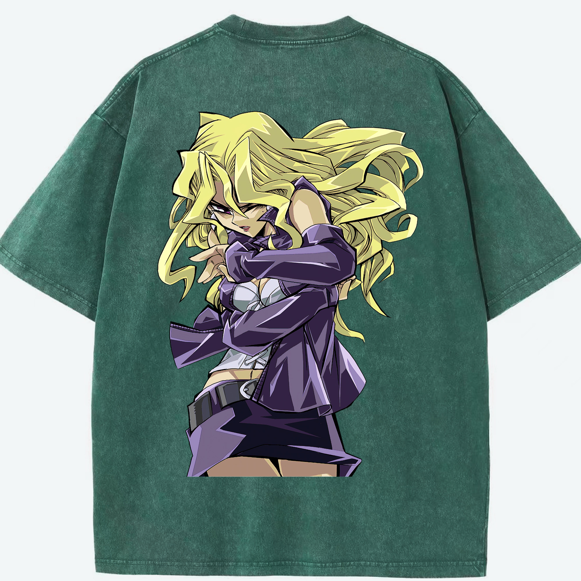 （画像用） 遊☆戯☆王 Yu-Gi-Oh! 綿100% ヴィンテージ風 半袖Tシャツ（背面プリント）